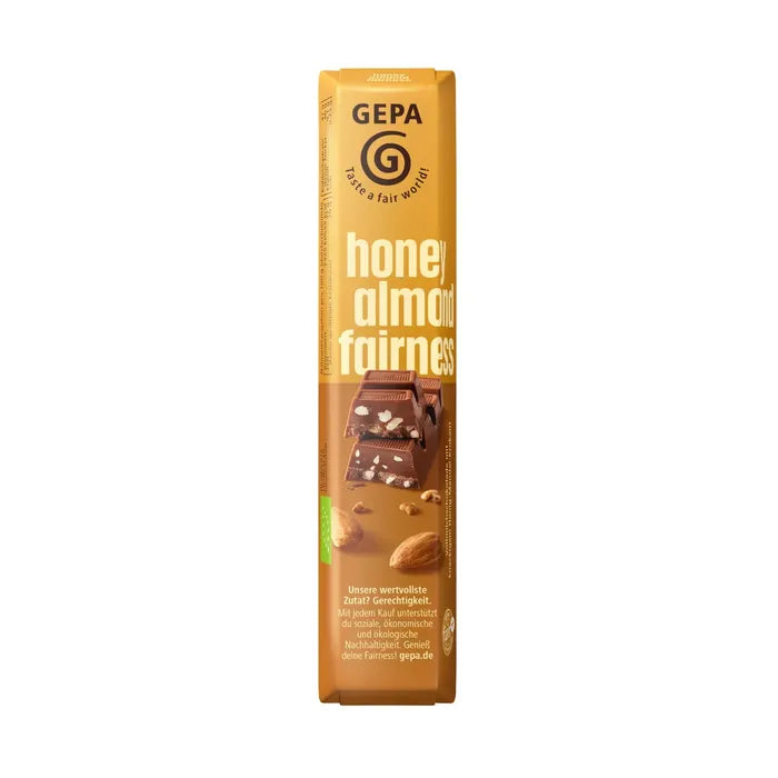 Bio Fairetta Milk Chocolate Honey-Almonds - GEPA