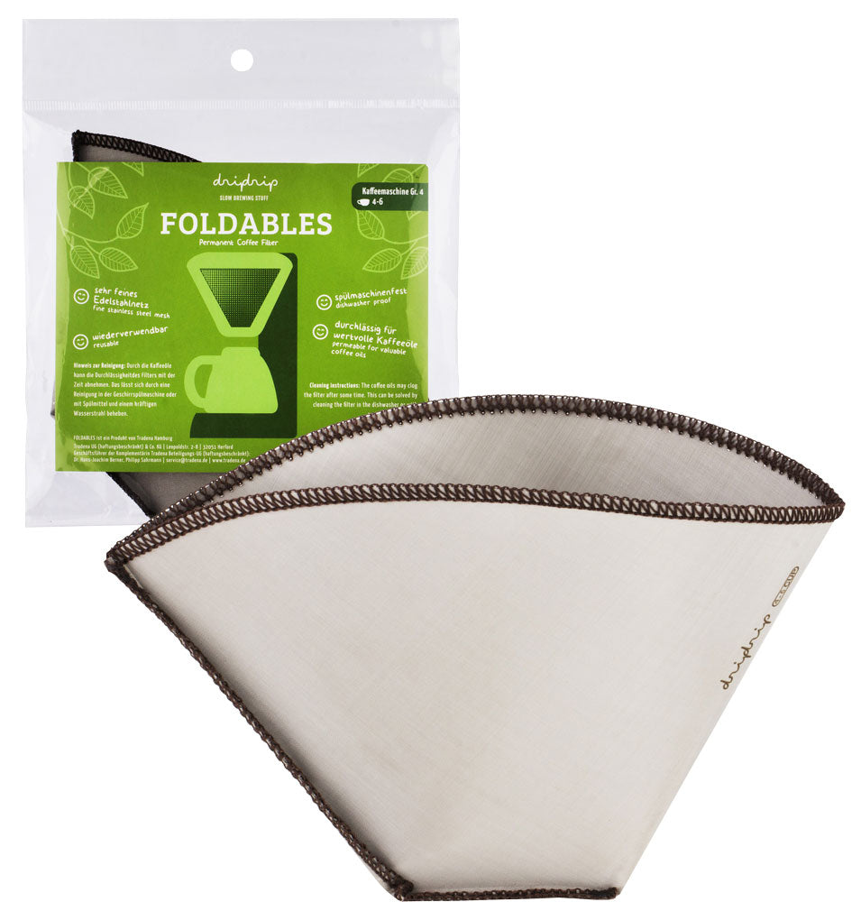 Foldable reusable filter for filter coffee maker - Size 4 - Dripdrip