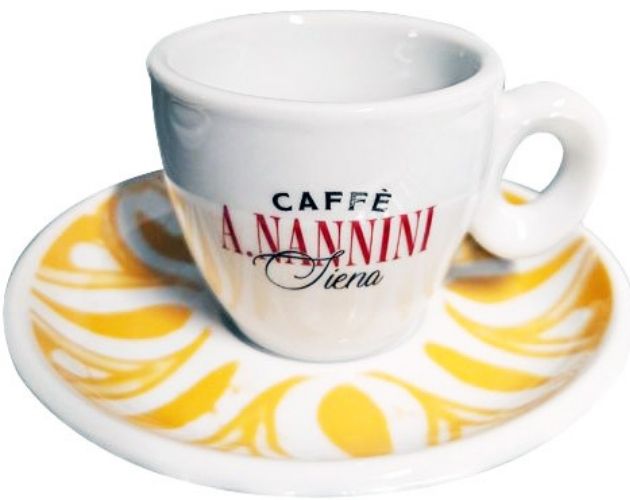 Cappuccino cup and yellow saucer - Nannini