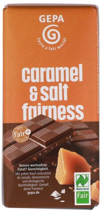 GEPA BIO Chocolate Caramel Salt 40g bar