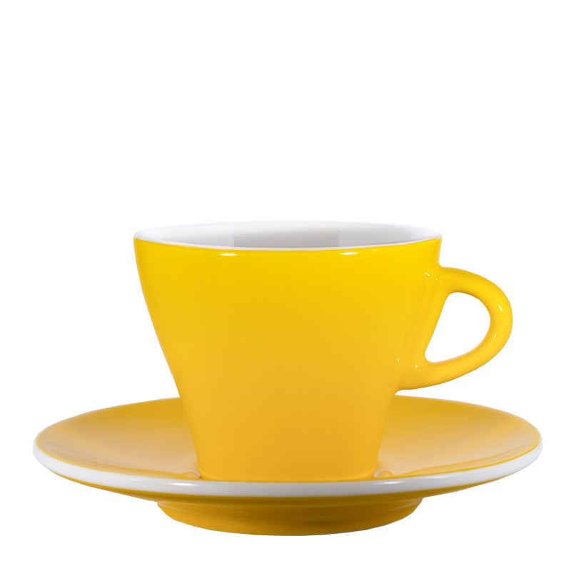 Cappuccinotasse bunt - Gelb