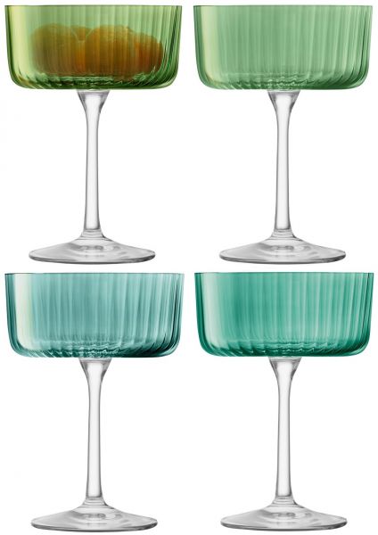 Set of 4 champagne glasses / Jade - LSA