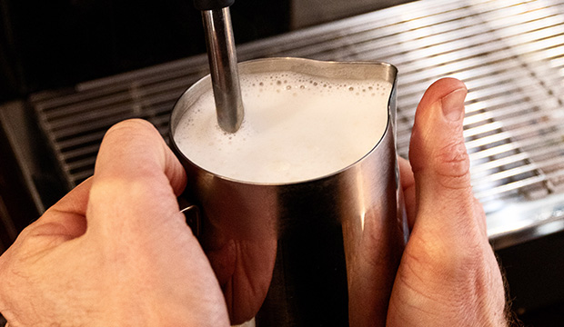 Stainless steel milk pitchers 