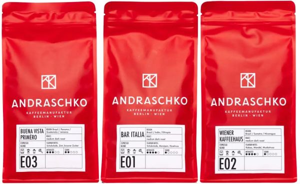 Andraschkokaffee Espresso Probierset 3x250g